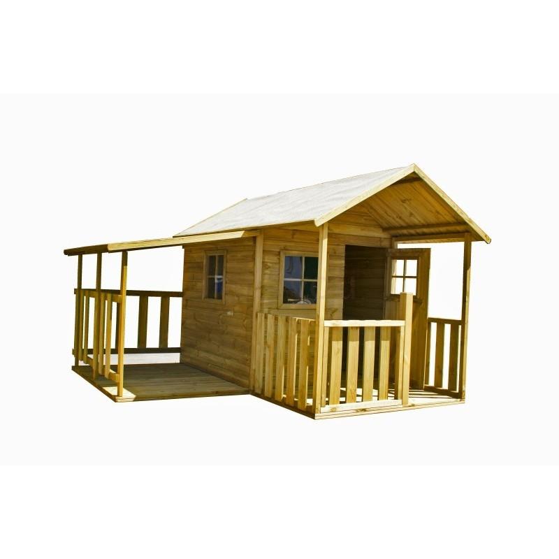 Drevený záhradný domček pre deti - Blanka, s garážou