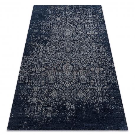 Vlnený koberec JADE Ornament námornícka modrá / béžová OSTA