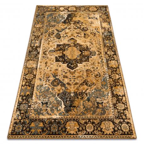 Vlnený koberec POLONIA Dukato Ornament koňak béžový