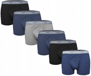 Pánske bavlnené boxerky UOMO sada 6 kusov