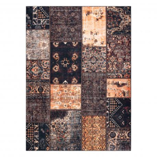Staroveký čokoládový koberec ANTIKA, grécky umývateľný - hnedá / terakota