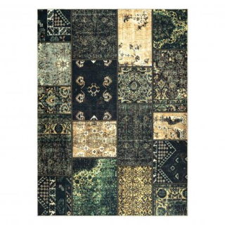 Staroveký olivový koberec ANTIKA, grécky umývateľný - zelený