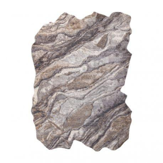 Koberec TINE Rock, stone - moderný, nepravidelný tvar tmavo šedá / svetlo šedá