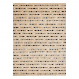 Vlnený koberec JADE 45023/100 Béžová / modré pruhy OSTA