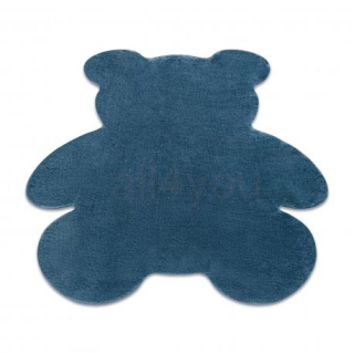 Koberec SHAPE 3146 Shaggy Bear - modrý plyš, protišmykový, umývateľný